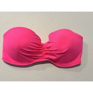 Victoria‎ Secret Strapless Bikini Top Only Underwire Hot Pink Size 34DD